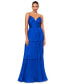 Women's Pleated Tiered Gown