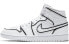Фото #1 товара Кроссовки Nike Air Jordan 1 Mid Iridescent Reflective White (W) (Белый)