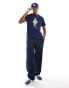 Polo Ralph Lauren varsity bear print t-shirt classic oversized fit in navy Синий, S - Chest 35-37 - фото #2