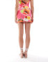 ASOS DESIGN low rise mini skirt co ord in fruit print