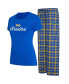 Women's Royal, Gold UCLA Bruins Arctic T-shirt and Flannel Pants Sleep Set