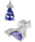 ფოტო #2 პროდუქტის Tanzanite (1-1/6 ct. t.w.) & Diamond (1/20 ct. t.w.) Stud Earrings in Sterling Silver