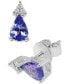 Tanzanite (1-1/6 ct. t.w.) & Diamond (1/20 ct. t.w.) Stud Earrings in Sterling Silver