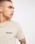 Timberland small logo t-shirt in sand