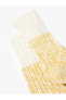Soket Çorap Kalın Dokulu Kırçıllı Renk Bloklu