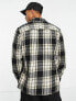 Only & Sons flannel overshirt in navy check