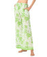 MICHAEL Women's Printed High Rise Wide Leg Cover-Up Pants