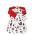 ფოტო #8 პროდუქტის Baby Girls Cotton Dress and Cardigan Set, North Pole