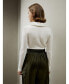Фото #2 товара Women's Gaia Ribbed Half Zip Ultra-fine Wool Sweater