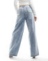 Фото #6 товара Kaiia wide leg jeans in light blue wash