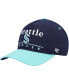 Фото #1 товара Men's Deep Sea Blue, Light Blue Seattle Kraken Super Hitch Adjustable Snapback Hat