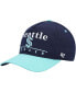 ფოტო #1 პროდუქტის Men's Deep Sea Blue, Light Blue Seattle Kraken Super Hitch Adjustable Snapback Hat