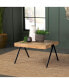 Фото #2 товара 18.5" Iron Rectangular Coffee Table with Metal Legs