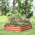 Фото #3 товара Powder-Coated Steel Rectangle Raised Garden Bed - Brown - 47 in