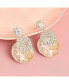 ფოტო #2 პროდუქტის Women's Silver Stone Drop Earrings