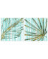 Фото #1 товара Beach Frond in Gold I I Frameless Free Floating Tempered Art Glass Wall Art, 38" x 38" x 0.2"