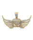 ფოტო #1 პროდუქტის Men's Diamond (1-1/3 ct. t.w.) Pendant in 14K Yellow Gold over Sterling Silver