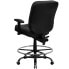 Фото #2 товара Hercules Series Big & Tall 400 Lb. Rated Black Leather Drafting Chair With Adjustable Arms