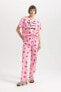 Фото #4 товара Fall In Love Regular Fit Kısa Kollu Desenli Pijama Takımı B6206ax24sp