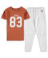 Фото #4 товара Preschool Boys and Girls Texas Orange Texas Longhorns Football Pajama Set