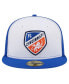 Фото #3 товара Men's White, Blue FC Cincinnati 2024 Kick Off Collection 59FIFTY Fitted Hat