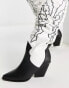 Фото #2 товара Public Desire Exclusive Rodeo ruched over the knee cowboy boots in black and white