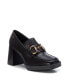 ფოტო #3 პროდუქტის Carmela Collection, Women's Leather Heeled Loafers By XTI