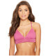 Фото #1 товара Seafolly Quilted Tri Women's Bikini Top Swimwear Sz. 4 US (Berry) 151468