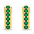 Amazing gold plated earrings with green zircons EA543YG