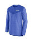 Фото #3 товара Men's Royal Los Angeles Rams Sideline Lockup Performance Quarter-zip Jacket