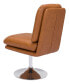 35" Steel, Polyurethane Rory Swivel Accent Chair