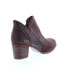 Bed Stu Carla F393009 Womens Brown Leather Zipper Ankle & Booties Boots 7.5