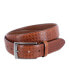 Фото #2 товара Men's Watson Houndstooth Embossed 35mm Leather Belt