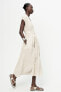 Фото #3 товара Платье из жатой ткани с поясом — zw collection ZARA