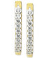 ფოტო #2 პროდუქტის Diamond Small Hoop Earrings (1/4 ct. t.w.) in 10k White Gold (Also available in 10k Gold), .75"