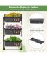 Hanging Vertical Planter with 3 Planter Boxes & Detachable Hooks for Flowers