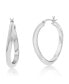 ფოტო #1 პროდუქტის Sterling Silver or Gold Plated over Sterling Silver 36mm Twist Hoop Earrings