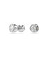 Round Cut, White, Rhodium Plated Imber Stud Earrings