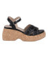 Фото #2 товара Women's Lucy Woven Cork Platform Wedge Sandals