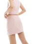 Kaiia tailored pocket detail mini skirt co-ord in baby pink