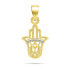 Gold-plated pendant with clear zircons Hand of Fatima PT134Y