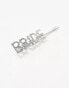 South Beach bride embellished hair slide in silver