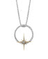 ფოტო #1 პროდუქტის Guardians of Light Diamonds Pendant Necklace (1/10 ct. t.w.) in Sterling Silver and 10K Yellow Gold