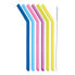 KITCHENCRAFT KCSILSTRAW7PC Set Silicone Straws With Cleaning Brush