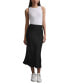 Women's Logo-Waistband Midi Slip Skirt