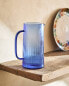 Borosilicate glass jug with line design