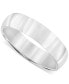 Фото #1 товара Кольцо Macy's Polished Wedding Band 18k Gold-Plated Silver