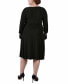 ფოტო #3 პროდუქტის Plus Size Ruched A-Line Dress