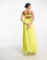 Фото #2 товара ASOS DESIGN bandeau trapeze maxi dress with elasticated back in bright yellow