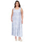 Фото #4 товара Plus Size Printed Sleeveless Maxi Dress